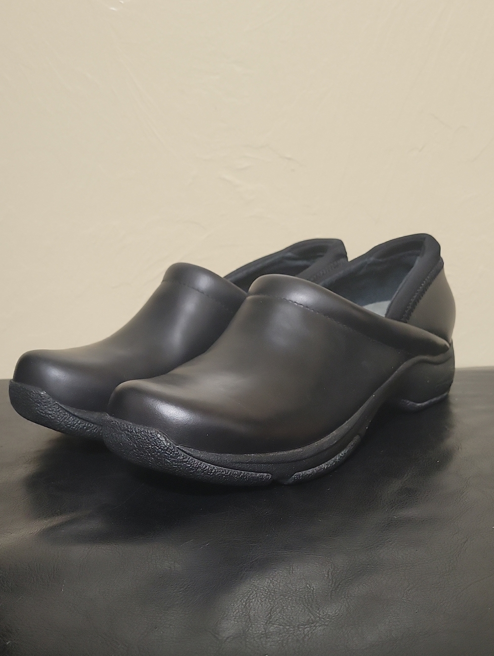 Dansko Kelsey Black Leather Clog Nursing Shoe